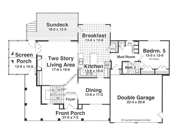 First Floor image of CAMPBELL House Plan